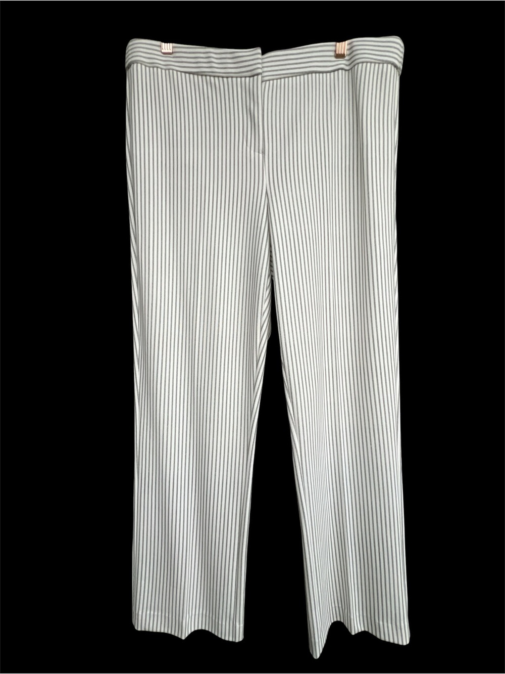 NWOT White & Gray Pinstripes Pants Size 12